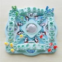 3D Children Favorite Game Board Penguin Race Chess Parent child Interactive Learning Toy Board Game Children Board Games blue