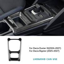 Car Central Control Gear Frame For Dacia Duster 3 Bigster 2024 2025 2026 2027 Decoration Protective Interior Accessories Carbon Fiber
