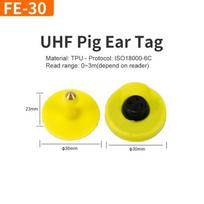 Factory Direct UHF RFID Animal Electronic Ear Tag for Pigs Cattle Sheep Livestock Identification 1 1pcs 30x30mm