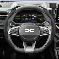 Suitable for Dacia Breathable Leather Steering Wheel Cover with Segmented Quick-Release Design, Non-Slip and Durable, for Sandero  Duster Jogg WW11
