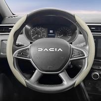 Suitable for Dacia Breathable Leather Steering Wheel Cover with Segmented Quick-Release Design, Non-Slip and Durable, for Sandero  Duster Jogg WW11