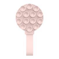 Universal Silicone Phone Holder Stand Magnetic Suction Cup Phone Mount Hands-Free Mirror Shower Cellphone Stands for MagSafe rožinė