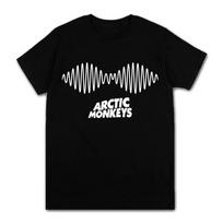 Arctic Monkeys Rock Band  Letter Graphic Printed T Shirt Summer Short Sleeve Cotton Tees Casual  Hip Hop Hipster Loose M gray