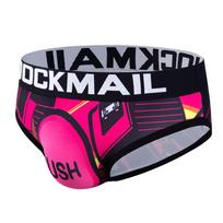 JOCKMAIL Men's Nylon Low-Rise Briefs JM333 Double Extra Large pink
