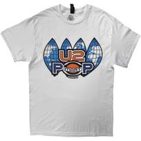 U2 PopMart US Tour '97 Official T-Shirt Mens Unisex 140 white