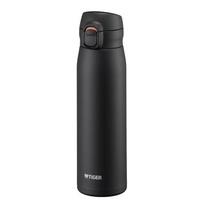 TIGER Stainless Steel Insulated Water Bottle 500ml One-Push Lid with Handle Lightweight Leak-Proof BPA-Free Mug Stone Black MTA-J050KZ 600 ml