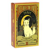 Katės valdo Žemę Tarot kortų kaladė Stalo žaidimai vakarėliui Aukštos kokybės Vaikų ir suaugusiųjų daugelio žaidėjų žaidimas Žaislas Anglų kalba Vizijos black