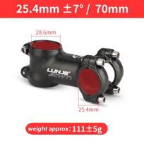 Ultralight Bicycle Stem 25.4mm/31.8mm Bike Handlebar Stem  Accessories 70mm-25.4mm 7 degrees black