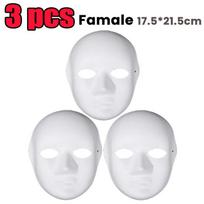 1/8VNT PASIDARYK pats Baltos Viso Veido Kaukės Popieriaus Masės Kaukė Helovinas Karnavalas Cosplay Dažoma Šventės Amatai Pora Pusės Kaukės Makiažo Menas white
