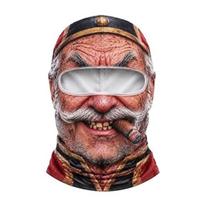 Veido kaukė važiavimui, Seno vyro moters kaukė, 3D spausdinimo balaklava slidinėjimui žiemai, Vėjui atsparus dviračių apsauginis movas slidinėjimui motociklizmui lauke, Žiemos apsauga C gray