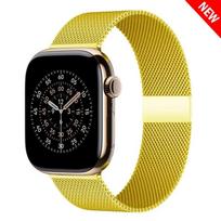 Milanese loop strap For Apple Watch band 11 46mm 44mm 40mm 41mm 42mm 45mm bracelet iwatch series 10 8 7 6 5 4 SE 9 Ultra 3 49mm 3 rose red 18 yellow