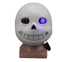 Undertale Sans latekso kaukė Helovino kostiumas vakarėlis Baisus Cosplay rekvizitas Legend Single Blue Light Eye