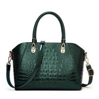 Stylish Alligator Print Women's Tote Large Capacity Commuter Crossbody Shoulder Bag black
