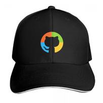 Github Baseball Cap Curved Brim Classic Fit Low Profile Unstructured Unisex For Men Women black