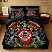 Sparta Prague Crest Custom Name Pattern Bedding Quilt Set Quilt Cover Pillowcase Home Gift(1 * duvet cover + 2 * pillowcase, without core) 200x220cm