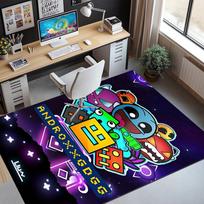 Geometry Dash Pattern Rug, Indoor/Outdoor Mat, for Picnic, Gameroom, Bedroom, Office, Living Room, Home Decor Carpet, Birthday Gift 80cmx120cm