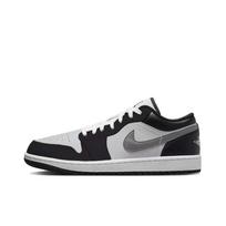 Jordan Air Jordan 1 Cushioning Slip Resistant Low top Vintage Basketball Shoes Men's Black White 553558-132(Team183-) 44