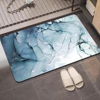 Diatomaceous Earth Absorbent Non-Slip Bathroom Doorway Mat 40x60cm gray