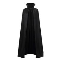 Halloween Costume Cape Adults - Grim Reaper Black Hooded Or Red Party Accessory Cosplay Themed Shoulder to hem 75cm black