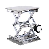 Manual Mini Scissor Lift Jack Engraving Laboratory Lift Platform Adjustable Stainless Steel Lab Jack Stand Table Lift for white