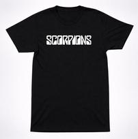 Scorpions Logotipo Marškinėliai Klasikinė Hard Rock Grupė Juodi Minimalistiniai Grafiniai Marškinėliai M black