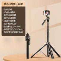 Aluminum Tripod Phone Stand With Pan-Tilt Head Desktop Live Streaming Selfie Vlogging Camera Mount C05 Metal Model No Fill Light