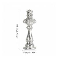 Ornate Chess Piece with Tiered Base Sculptural Figurine Small for Reading Nook sidabras