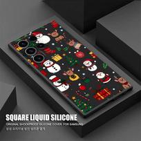 Phone Case For Samsung Galaxy A56 A55 A54 A53 A52 A36 5G A35 A34 A33 A26 A25 A24 A23 A17 A16 15 A07 Cover Christmas Tree Snowman Galaxy A06 5G black