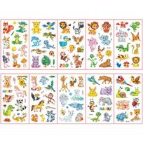 10 Sheetsset Children'S Colorful Glitter Tattoo Stickers Cartoon Animal Unicorn Butterfly Temporary Fake Tattoos Kids Gift