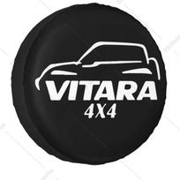 Vitara Offroad atsarginio rato dangtelis Jeep Honda Custom vandeniui atspariams, dulkėms atspariems automobilių ratų dangteliams 14  15  16  17  colių 14inch black