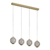 Pakabinamas LED šviestuvas OSRAM DECOR XSTAL, 15W 4000K 2000lm kristalų efektas žalvario 66x12x118cm
