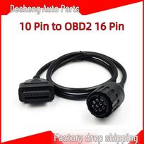 BMW Motorcycle Diagnostic Extension Cable 10-Pin to OBD2 ICOM D Adapter 10pin BMW Cable black