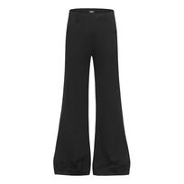ARES American Clean Fit Sweatpants Men Slim Straight Micro Flared Pants With Side Zipper XL black