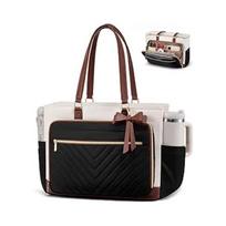 Women's Commuter Laptop Handbag with Large Cup Holder and Insulated Lunch Compartment ruda