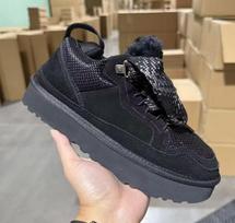 Henan Sangpo Women's Non-slip Low-top Snow Boots - Warm, Versatile, Height-boosting, Sporty Style Size 38 black