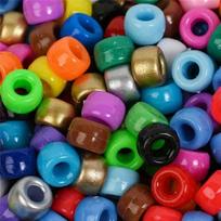 100 vnt./rinkinys 6x9mm spalvingų ponių karoliukų rinkinys įvairiaspalviai masiniai vaivorykštės plaukų žiedai „pasidaryk pats“ 22(Random Color)