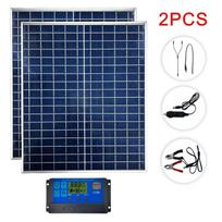 1000W Solar Panel Kit, 12V 100A MPPT Solar Charge Controller, Solar Fast Battery Charger for Home Power, Camping, RV, Car