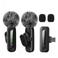 Type-C Port Wireless Lavalier Microphone, Noise Cancelling Lapel Mic,for iPhone15+,Android Phone,Vlog Live Streaming Interview