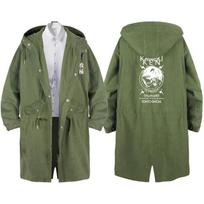Tokyo Ghoul Kaneki Ken Long Trench Coat Anime Cosplay Hooded Sweatshirt Jacket Teen Boys XXXL gray