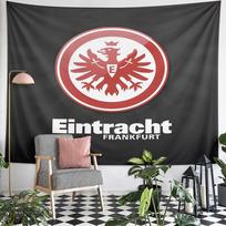 Eintracht Frankfurt Football Club Crest Wall Tapestry Red Eagle Round Emblem Fan Decor for Man Cave Gift 75x90cm(29x35in) white