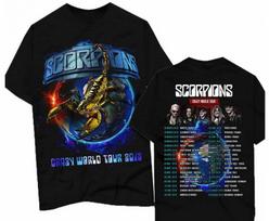 Scorpions 2018 Crazy World Tour Marškinėliai Dvišaliai M blue