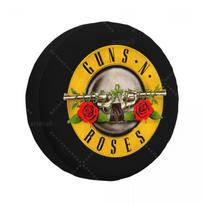 Guns N Roses Logo Car Tire Dust Cover SUV Truck Travel Trailer,Waterproof Tires 14  15  16  17  Wheel Cover spare tire cover 17inch