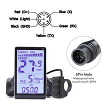 UART2 M5 N2 24V 36V 48V Electric Bicycle Wired Speedometer Display E Scooter LCD Panel With USB UART For Mountain Electric Bike