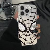 Spider-Man Phone Case – Slim Protective Cover with Web Design for iPhone 17/16/15/14/13(White) iPhone SE2/SE3