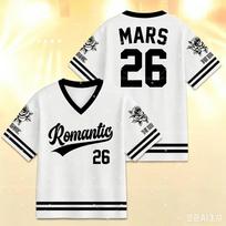 2026 Bruno Mars 24K Hooligans Baseball Jersey Men Women Unisex Short Sleeve Hip Hop Streetwear Tops for Fans Family Matching XXS black