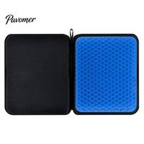 Portable Seat Cushion TPE Gel Sedentary Pain Relief Breathable Washable Outdoor Airplane Camping Garden Bench Travel Foldable Pad Mat black