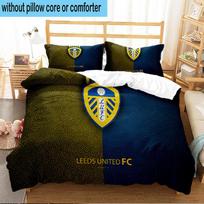 3PCS Leeds United Crest Design Bedding Set For Bedroom, Dormitory,Including 1pc Duvet Cover And 2pcs Pillowcases Large size Fan gift 140cmx200cm