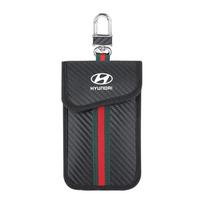Hyundai Logo Car Rfid Signal Blocking Bag Cover Signal Blocker Case Faraday Cage Pouch For Keyless Car Keys Radiation Protection E5 black