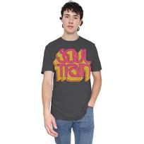 Bet Soul Train Vibing Logo T-Shirt S-2XL-Charcoal 140 beige