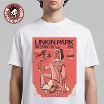 Linkin Park From Zero World Tour 2026 Abu Dhabi Poster At Etihad Arena Yas Island On January 20 2026 T-Shirt 140 brown